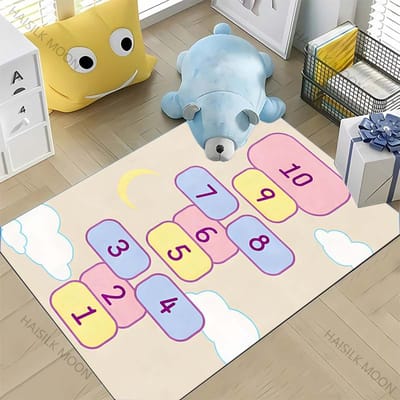 Hinkelspel Tapijt in Meerdere Maten Antislip Speelmat voor Kinderen Veilig Duurzaam Gebruik in Alle Seizoenen in Woonkamer Kinderkamer 40x60cm (16x24in)