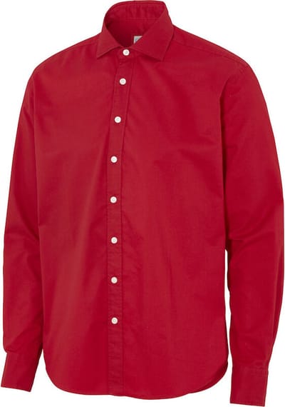 Cottover SHIRT TWILL COMFORT MAN - GOTS GECERTIFICEERD 141038 - Rood - 36