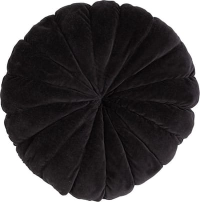 Flower Mattress Zwart | 40CM Diameter | Sierkussen Voor Woonkamer Of Slaapkamer | Rond Sierkussen