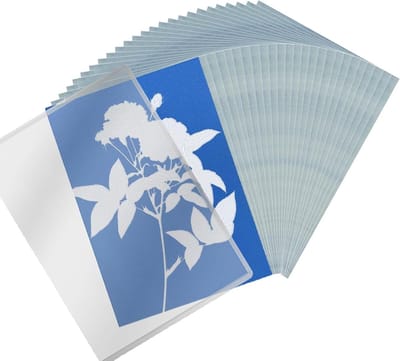 Cyanotype afdrukset met 24 stuks, inclusief solar printpapier en acrylfolie voor DIY-projecten en wanddecoratie