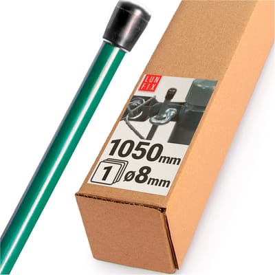 LUN FIX - Gaas spanstaaf hekspanner + PVC gecoat - 1050 x 8 mm - Groen - hekspanner