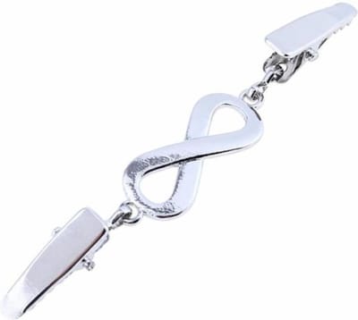Fako Bijoux® - Vestsluiting - Vestclip - Sjaalspeld - Vestklem - Knoop Mini - Infinity - Zilverkleurig