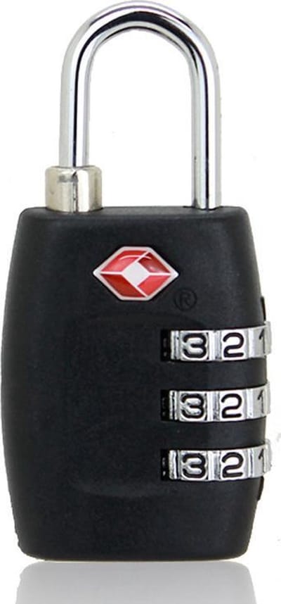 TSA Kofferslot 3 Cijferig - 3 stuks - Reisslot – Reis Cijferslot – Cijferhangslot - Hangslot - Hangslotje - Bagageslotjes – Slot voor Bagage – USA Slotjes – Zwart
