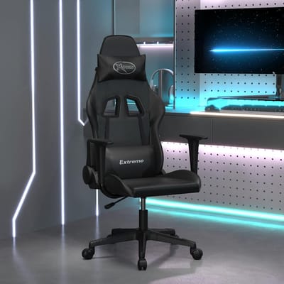 vidaXL - Gamestoel - kunstleer - zwart