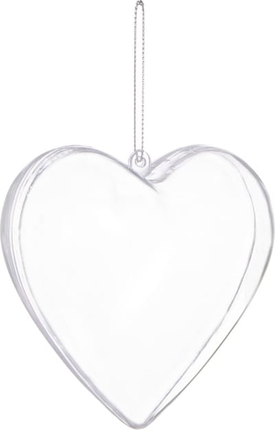 Springos Kerstbal | Kerstversiering | Onbreekbaar | Hobby/DIY Kersthart | 1 Stuk | 6 cm | Transparant