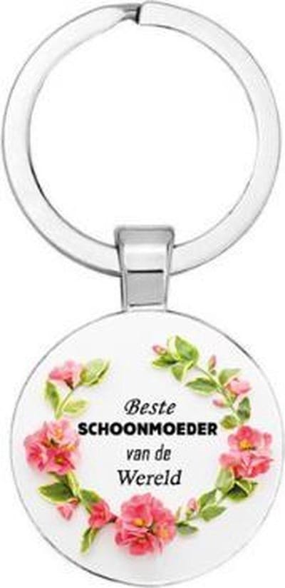 Akyol - Beste schoonmoeder van de wereld Sleutelhanger - Mama/Moeder - Schoonmoeder - Leuk kado voor je schoonmoeder om te geven - 2,5 x 2,5 CM