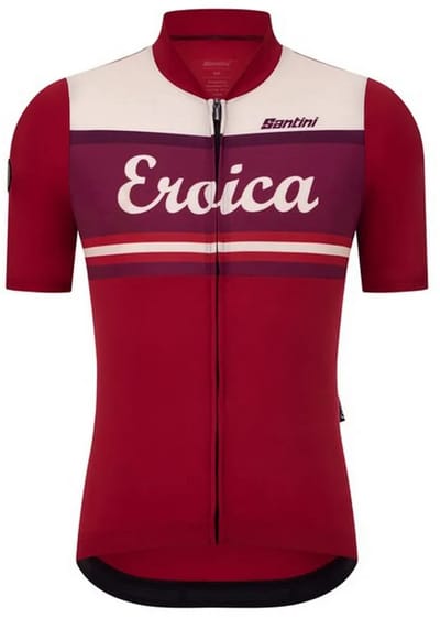Santini Eroica Orcia Korte Mouw Wielertrui Rood XS Man