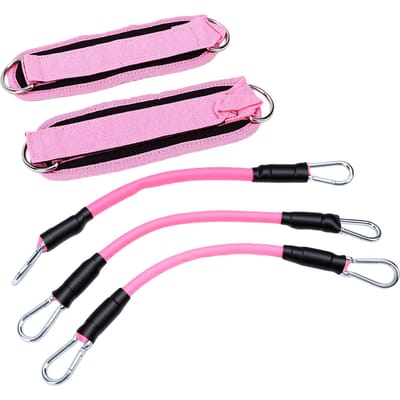 Enkelweerstandsbanden met manchet voor training Fitness Enkelbanden Benen en Billen Trainingsapparatuur 60lbs roze