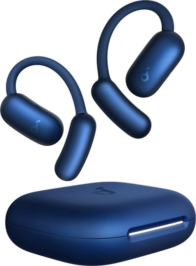 soundcore AeroFit 2 by Anker - Open-ear oordopjes - Niet-intrusief ontwerp - Verstelbaar comfort - Goede pasvorm - Rijke bas - Hi-res audio - 42 uur afspeeltijd - Bluetooth 5.4 - Draadloos opladen - IP55 - Open-ear earbuds