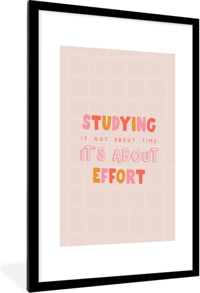 Fotolijst incl. Poster - Studeren - Tijd - Student - Studeren - Onderwijs - 60x90 cm - Posterlijst