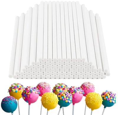 Dailygoods- Cakepops 100 Stuks - Witte Ijstokjes - Lolly Gereedschap - 10 cm - Papier - Lichtgewicht - Geen Scherpe Randen - Lollystokjes