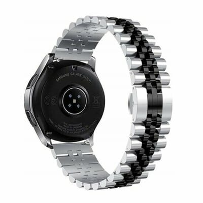 By Qubix - Stalen band - Zilver / zwart - Geschikt voor Xiaomi Redmi Watch 5 Active / Redmi Watch 5 Lite