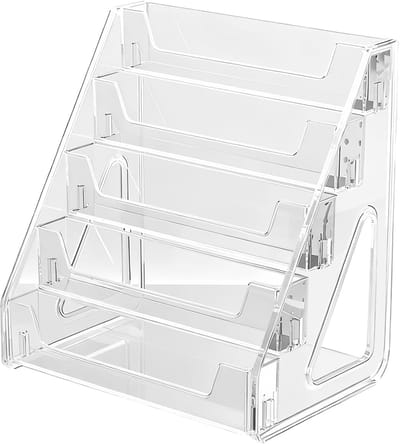 Kaartenrek Collectie - Transparante Standaard - Verzamelingen Tonen - 5 Niveaus Acryl - 30.5 x 21.5 x 33.5 cm - Transparant