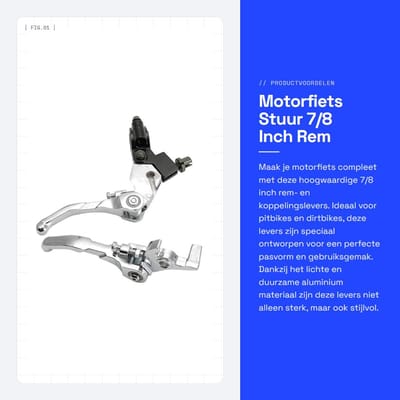 Dailygoods- Remhendel Vervangend - Koppelingshendel - Aluminium - Geschikt voor Pitbike 125 - Eenvoudige Installatie - 100% Gloednieuw - Remhendels