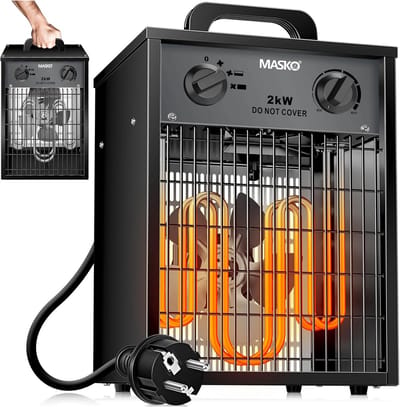 Krachtige Elektrische Plintkachel 2000W met Thermostaat - Ventilator Verwarming voor Binnen