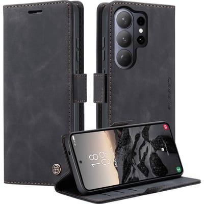 Caseme Samsung Galaxy S26 Ultra Business Bookcase Hoesje Zwart