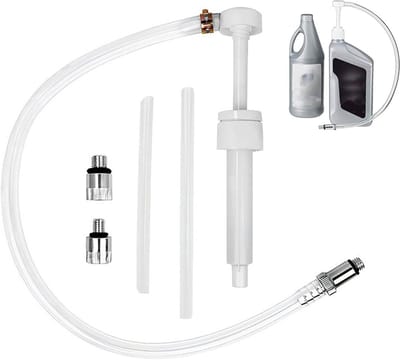 Handmatige Vloeistofpomp voor Overbrengingsolie - 8cc Pomp met 3/8 Inch en 8mm/10mm Metalen Adapters voor Buitenboordmotoren, Ideaal voor Onderhoud en Vervangingen