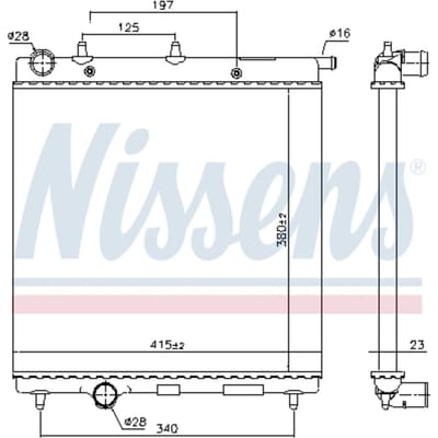 Radiator, motorkoeling NISSENS 61277