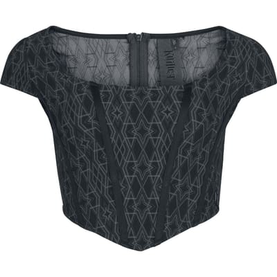KIHILIST by KILLSTAR - Gothic Korset - Thelma Corset - S tot 4XL - voor Vrouwen - zwart