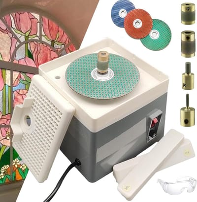 Glas slijpmachine - Kunstslijper hobby - Glasbewerking precisie - Hoekpositionering accessoires - 11x16.5 cm werkblad - One Color
