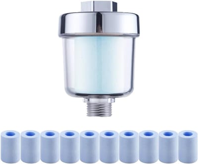 TIM® Douche Filter - Waterfilter - Douchekop Filter - Zilver - 23cm x 13cm x 8cm