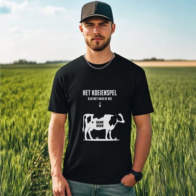 AGRIFANS® Het Koeienspel - Heren T-shirt - S