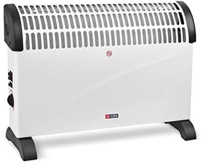 Elektrische Radiator - Mobiele Convector - Ruimte Verwarmen - Met 24-uurs Timer - Tot 25 m² - Wit