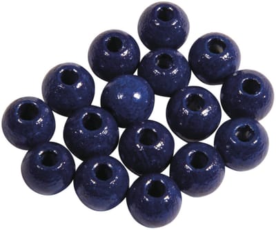 Rayher hobby kralen van hout - blauw - Dia 6 mm - 115x stuks - DIY sieraden maken - Kralen rijgen