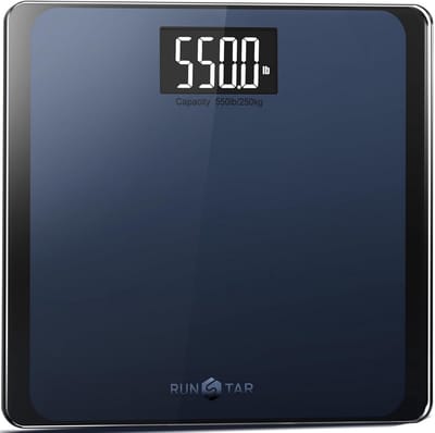Digitale Personenweegschaal 550 kg Ultrabreed Platform Groot LCD Display