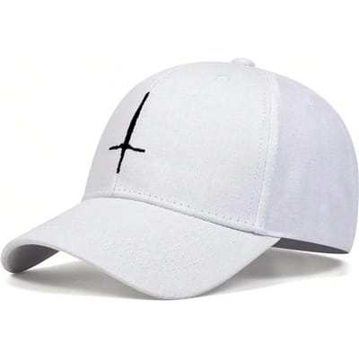 Casquettes de Baseball Broderie Croisée Unisexe Printemps Automne Extérieur Réglable Casquettes Décontractées Chapeau Anti-Soleil Casquette de Sport white