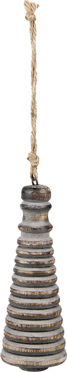 Clayre & Eef Kersthanger Ø 6x16 cm Grijs Hout