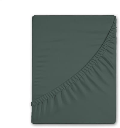 Good Morning hoeslaken effen kleur - Lits jumeaux 180x220 cm - Olijfgroen - 100% Katoen renforce