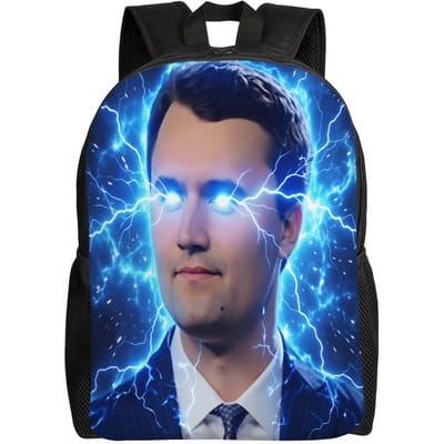 Charlie Kirk Rugzak Jongen Meisje Duurzame Rugzakken Polyester Streetwear Schooltassen Reizen Custom Rugzak as picture gray