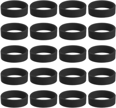 Elastiekjes, antislip, 3,1 cm, platte elastische elastieken om te binden voor boeken, vallen, kunst, snoer, bundels, zwart