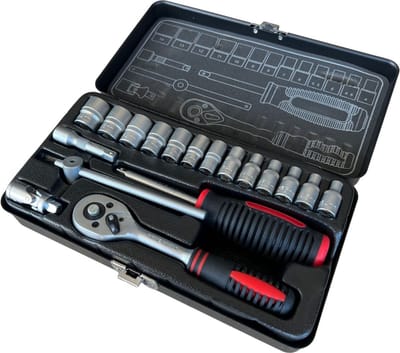 E-Tools® | economy line 51115 metrische doppenset met 1/4 aandrijving