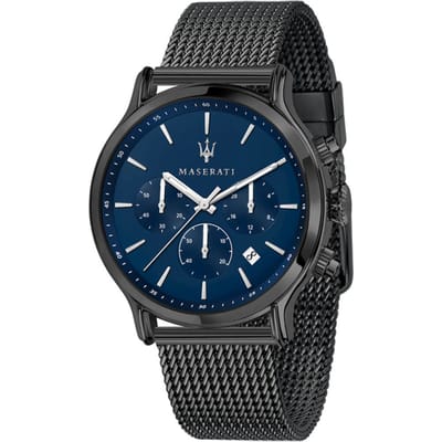Maserati Epoca Blauw Metaal Heren Quartz Chronograaf met Datum R8873618008 blauw