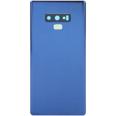 Pièce de rechange pour cache arrière en verre arrière pour téléphone portable Samsung Galaxy Note 9 SM N960 bleu