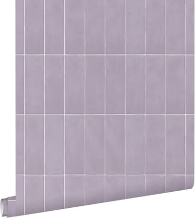ESTAhome behang tegelmotief lila paars - 50 x 900 cm - 131537