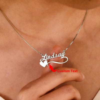 Collier Prénom Personnalisé Avec Cœur Collier Cœur Gravé Collier Prénom Cœur Collier Cœur Personnalisé Cadeau Fête des Mères 55cm brown