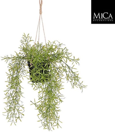 Kunstplant Mica Rhipsalis hangend in pot groen Ø9,5cm 40x20cm