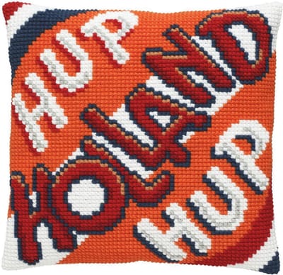 Pako borduurpakket kruissteek kussen Hup Holland Hup - geprint stramien - 003.210 - DIY kit