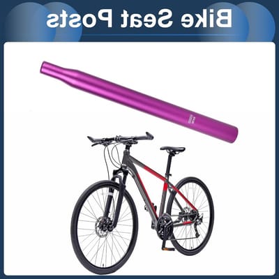 Lichtgewicht aluminium zadelpen 30.8x350mm voor fietsen, duurzaam en verstelbaar, paars ontwerp