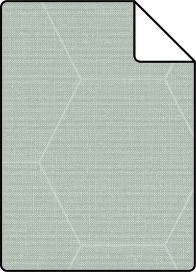 Proefstaal ESTAhome behang hexagon celadon groen - 26.5 x 21 cm - 148750-S