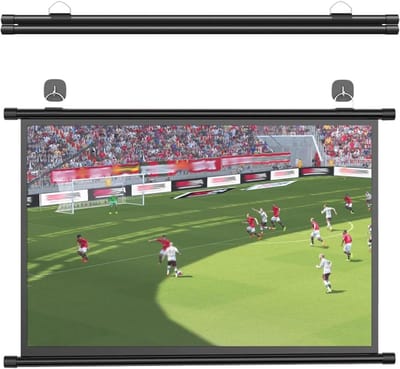 Projectiescherm Handmatig - Filmscherm Rolbaar - Thuisbioscoop Creëren - Kreukvrij Glasvezel - Tot 72 inch - Wit