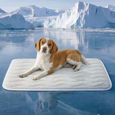 Pet Koelmat voor Honden en Katten - Zelfkoelende Zomer Mat - Wasbare Verkoelende Ligmat met Antislip Onderkant - Grijs - S (51 x 41 cm)