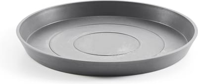 Ecopots Saucer Round - Grey - Ø44,5 x H3,5 cm - Ronde grijze onderschotel met waterreservoir
