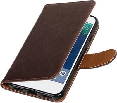 Mocca Pull-Up PU booktype wallet cover hoesje voor Google Pixel
