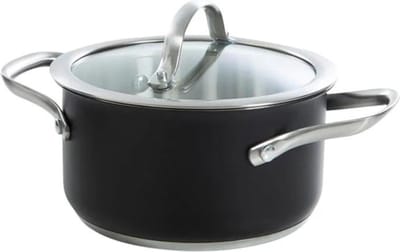 BK Kookpan Purity Black - ø 16 cm / 1.5 Liter - Zonder anti-aanbaklaag