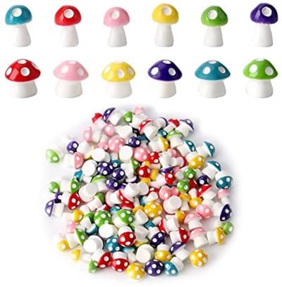 Mini Hars Paddestoelen - 120 Stuks Decoratie Accessoires voor Tuin, Fish Tank, en DIY Projecten