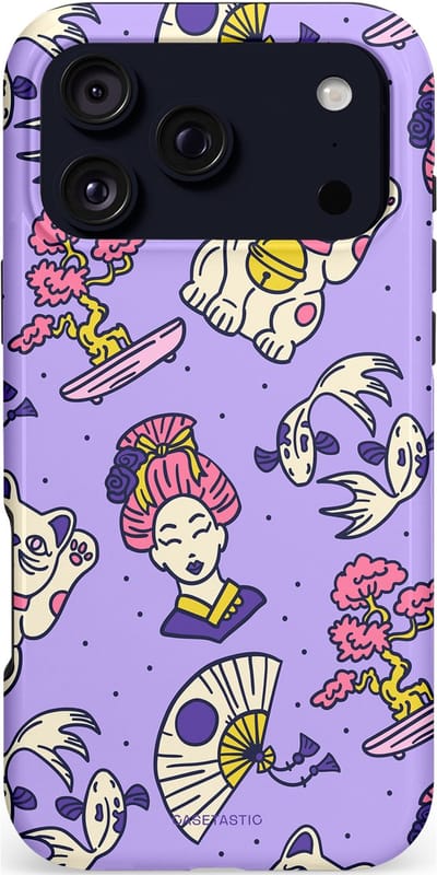 Casetastic hoesje geschikt voor Apple iPhone 17 Pro Max - MagSafe - Dubbellaagse bescherming - Bonsai - Fashion Case - Lavendel Zilver Crème